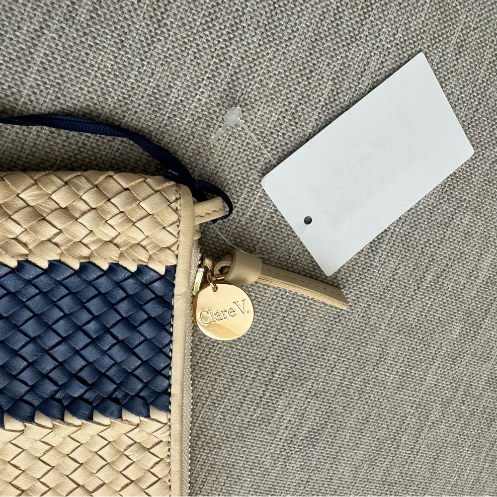 NWT Clare V Foldover Clutch with Tabs in Racing Stripes - Picture 3 of 9